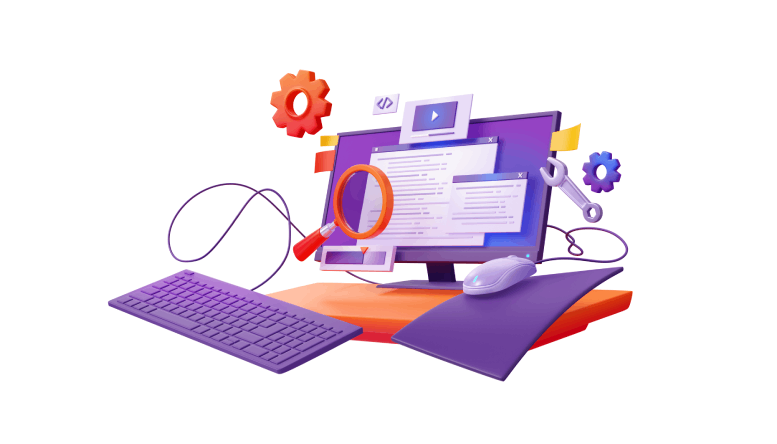 Modern web development on a laptop